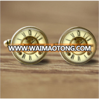 16mm Cuff Links Clock Cufflinks Mens Accessory Glass Cufflinks Picture