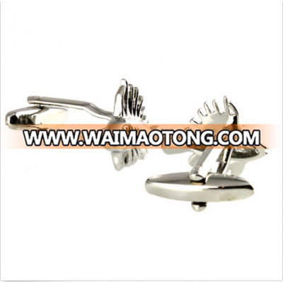 Men's Cufflinks Fish Silver Cuff Lins for shirt 19mm M3084