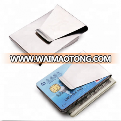 Men Dollar ID Holder Stainless Steel Double Side Titanium Money Clip