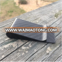 Carbon Fiber Money Clip Glossy Wallet Credit Card Real Mens Black Business Fibre